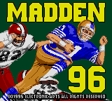 Madden NFL '96 (USA, Europe) Title Screen